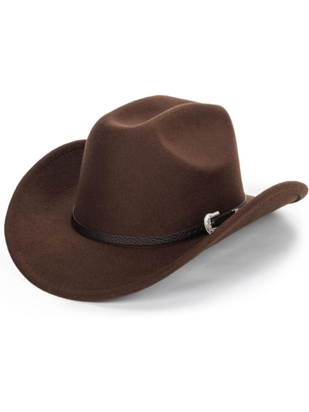 New Western Cowboy Hat for Men Women Classic Fedora Cowgirl Hats Buckle Belt